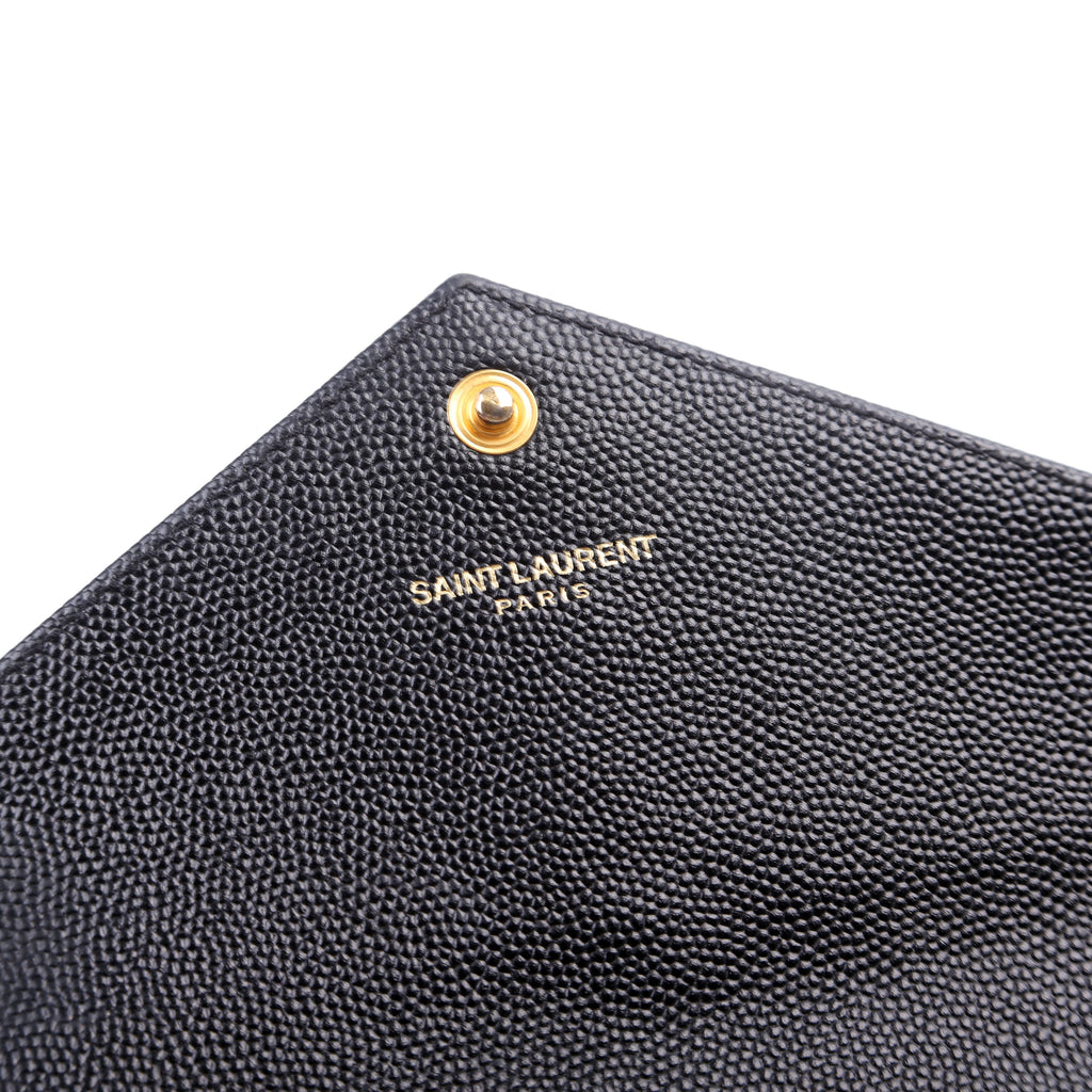 Flap Wallet Large Grain De Poudre 372264 Black