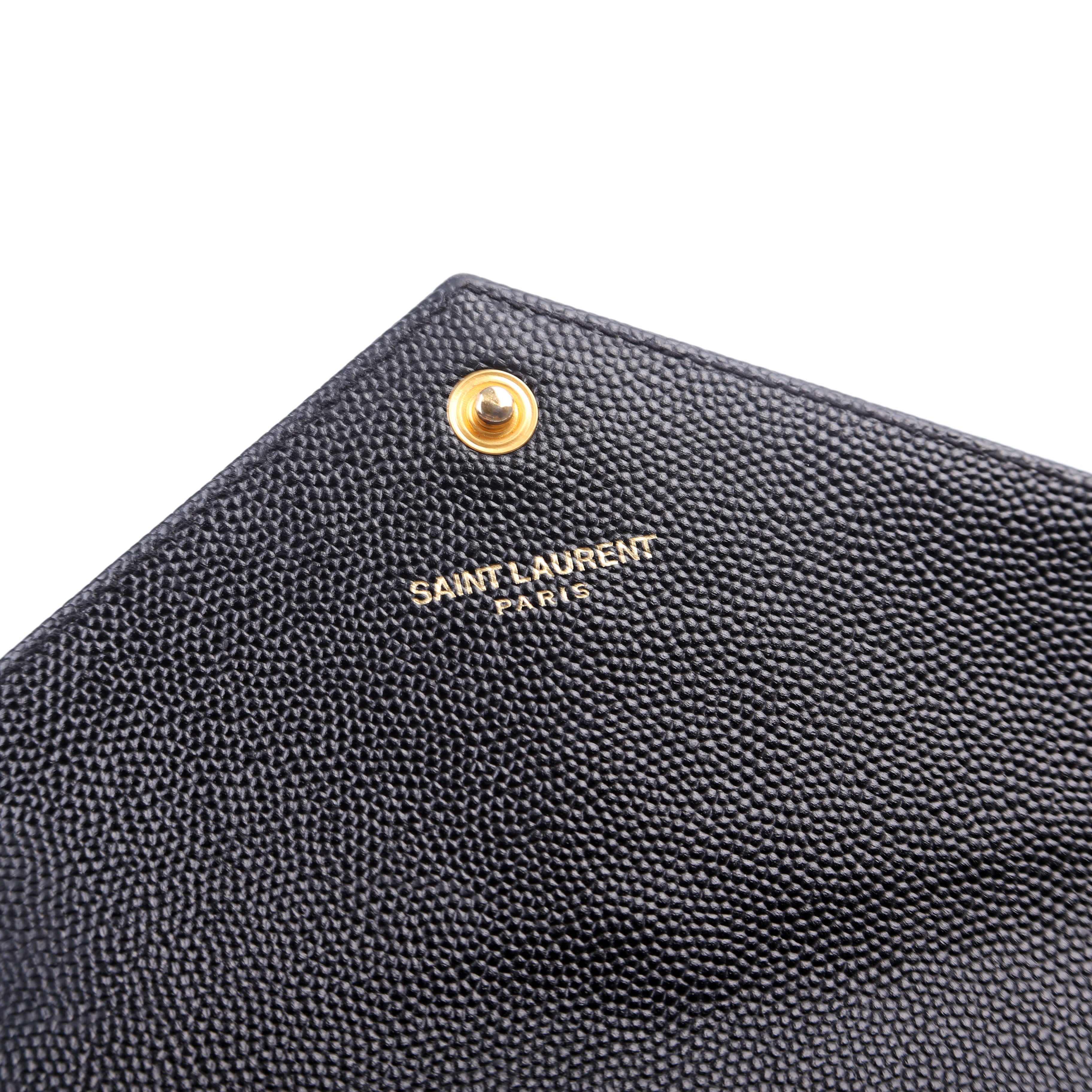Flap Wallet Large Grain De Poudre 372264 Black