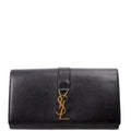 SAINT LAURENT 414567 Continental Flap Wallet Black
