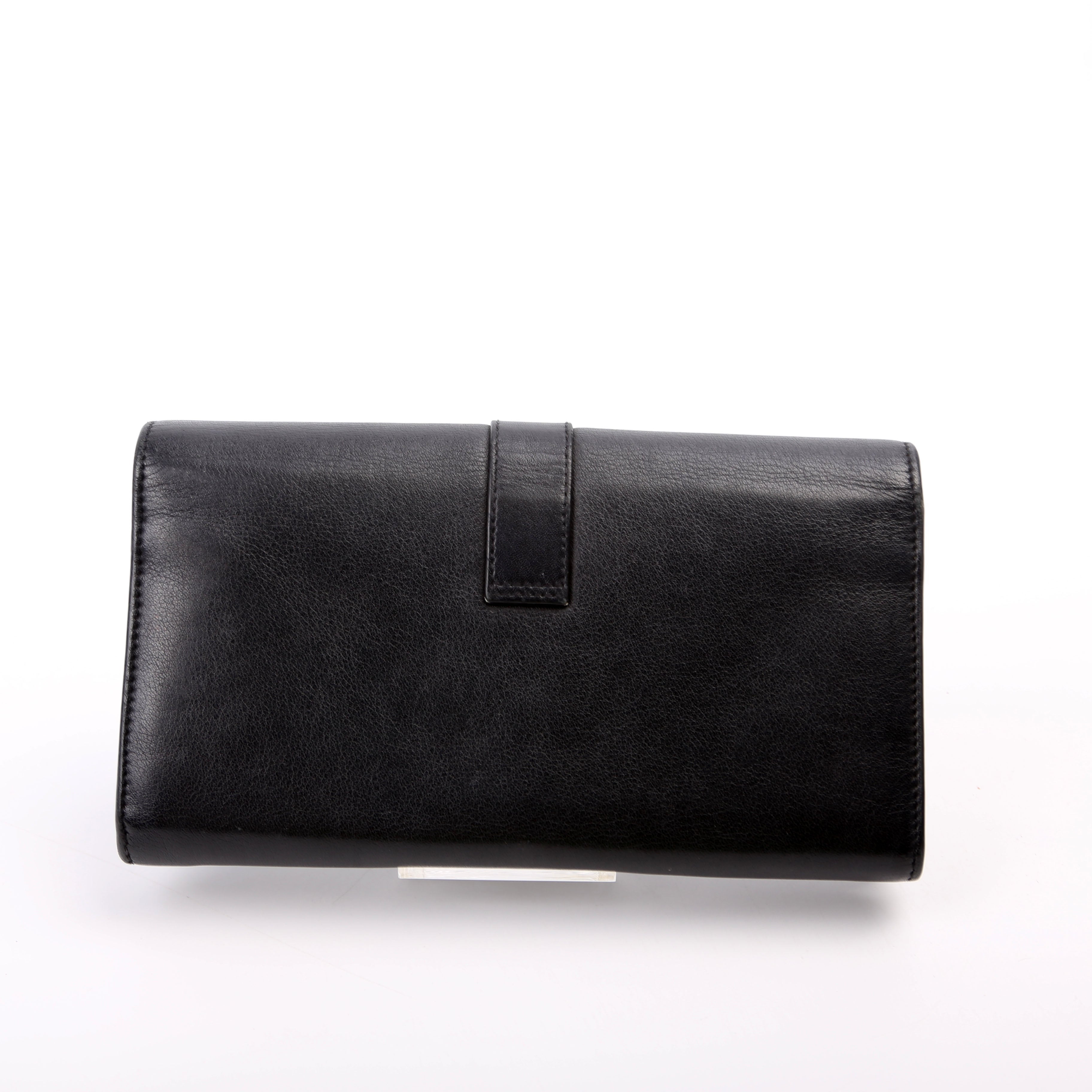SAINT LAURENT 414567 Continental Flap Wallet Black