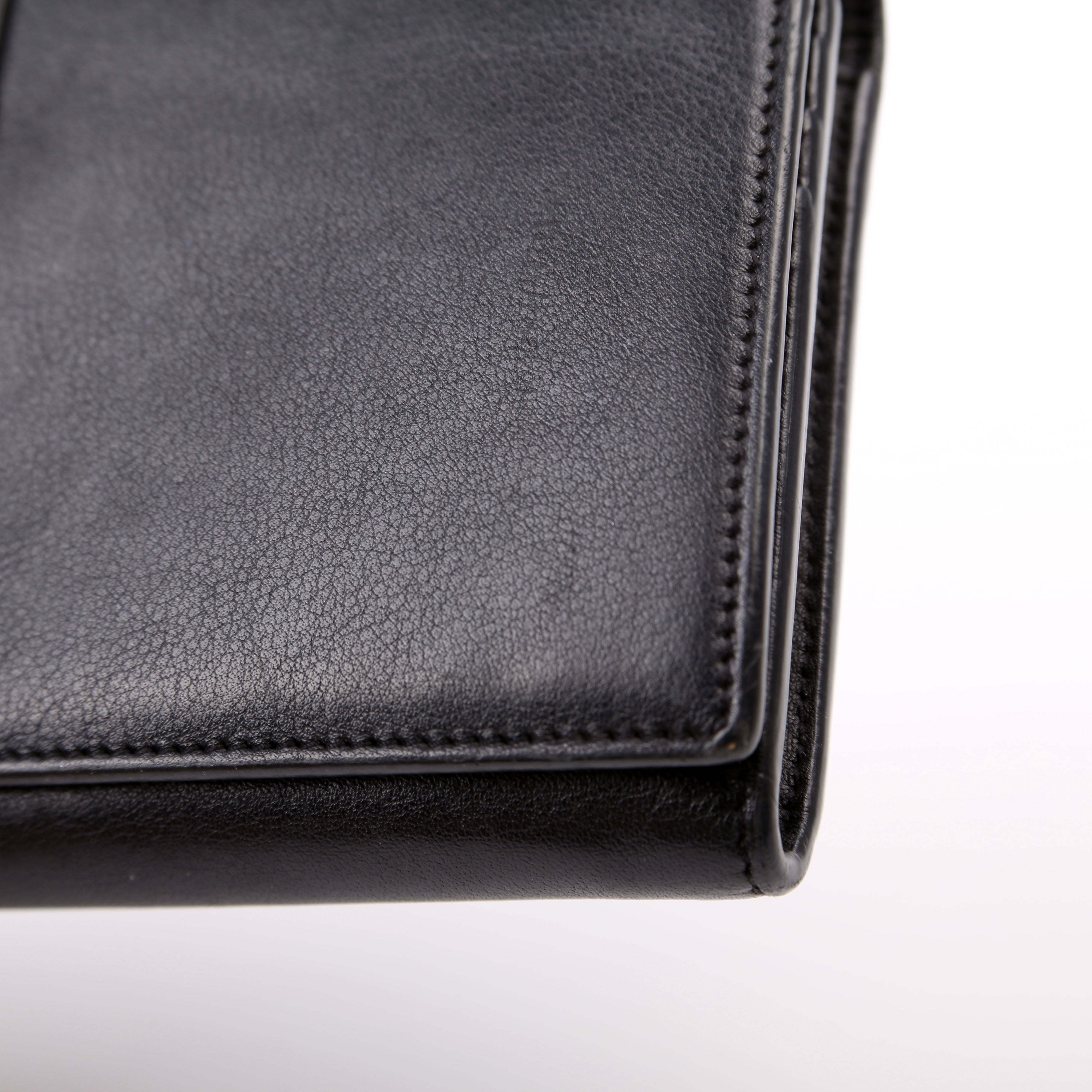 SAINT LAURENT 414567 Continental Flap Wallet Black