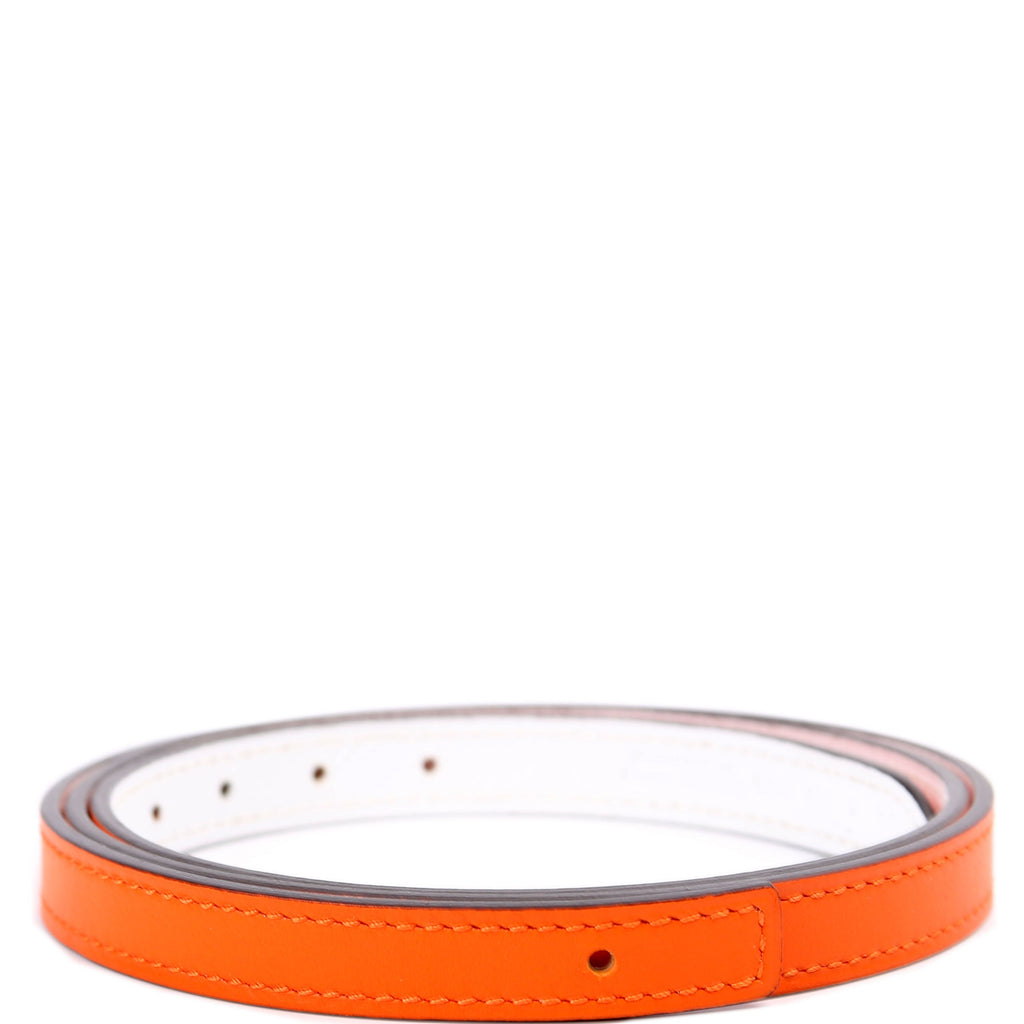 13MM Reversible Leather Belt Strap Only Size 80 Orange