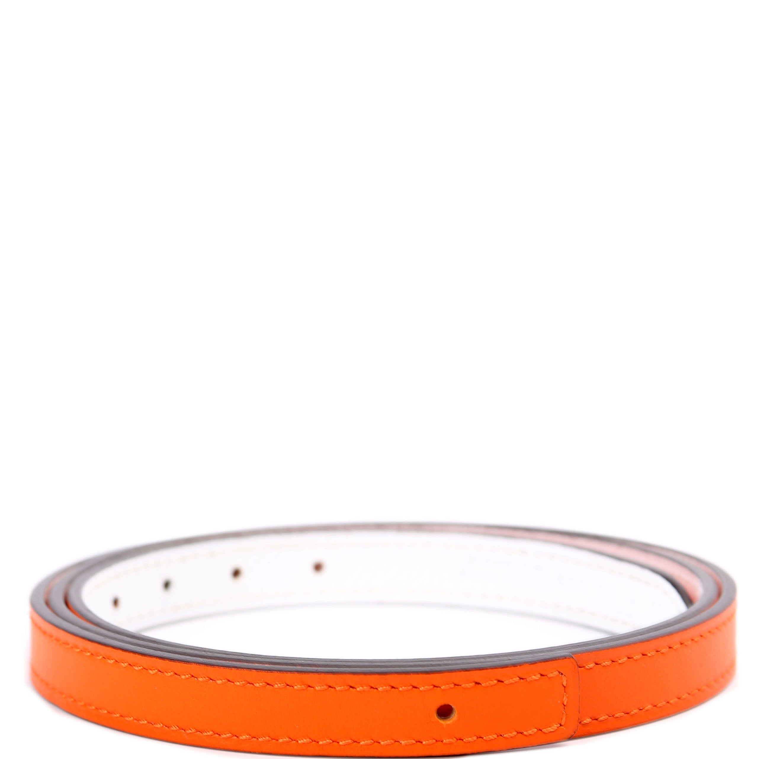 13MM Reversible Leather Belt Strap Only Size 80 Orange