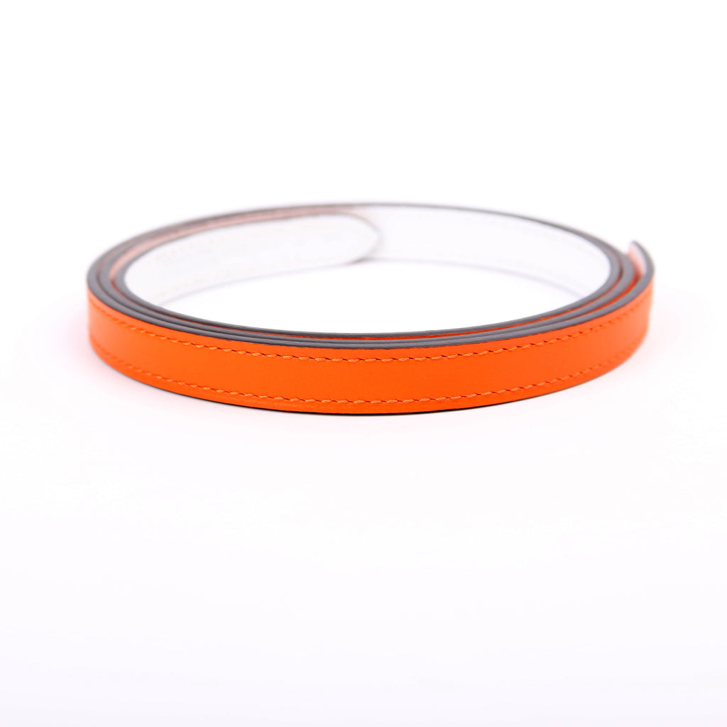 13MM Reversible Leather Belt Strap Only Size 80 Orange