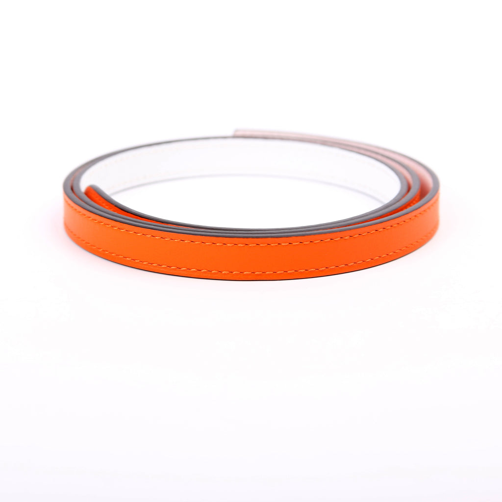 13MM Reversible Leather Belt Strap Only Size 80 Orange