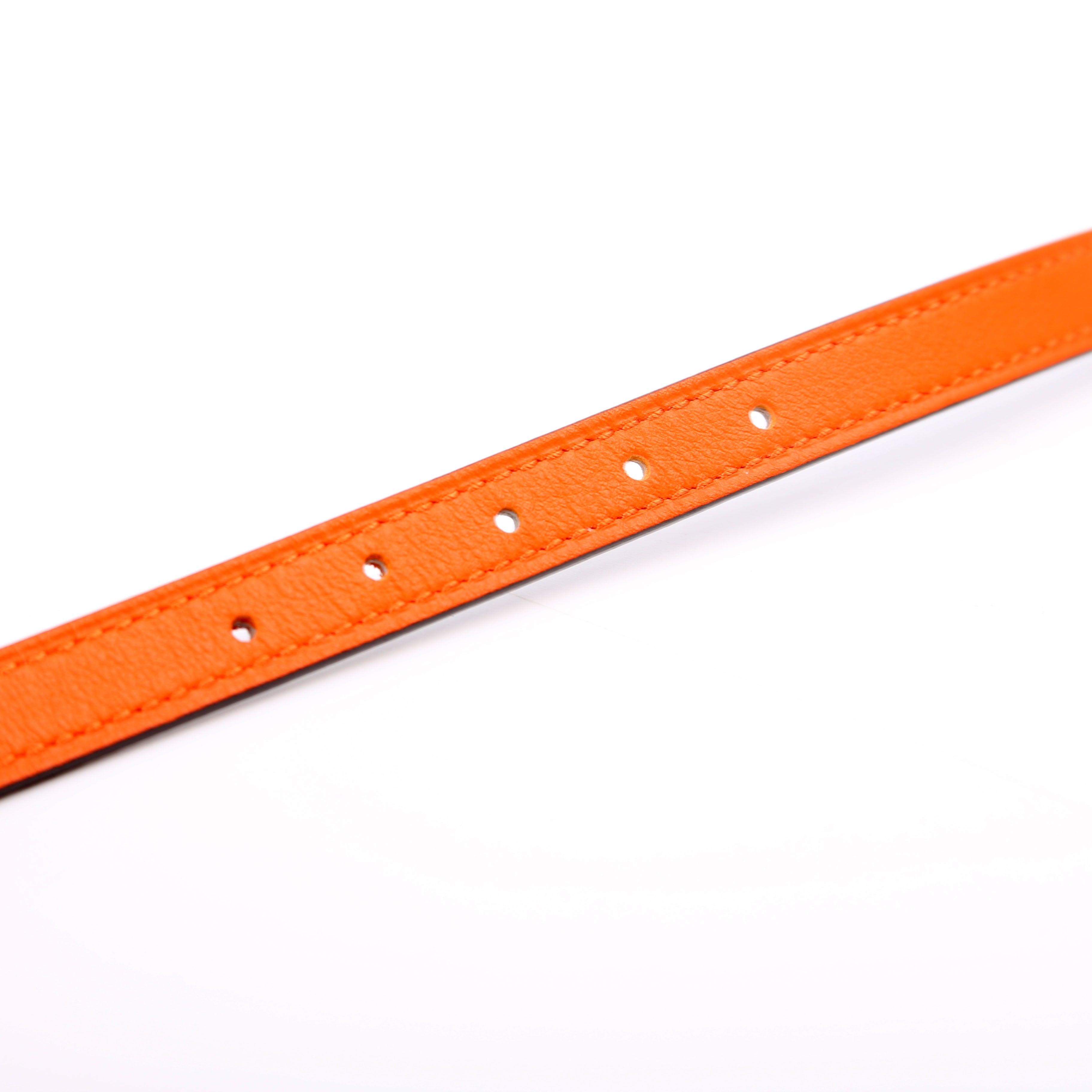 13MM Reversible Leather Belt Strap Only Size 80 Orange
