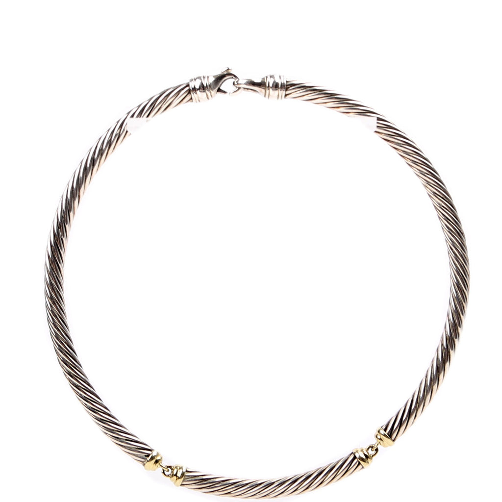 Metro Cable Collar 925/585 Necklace Silver