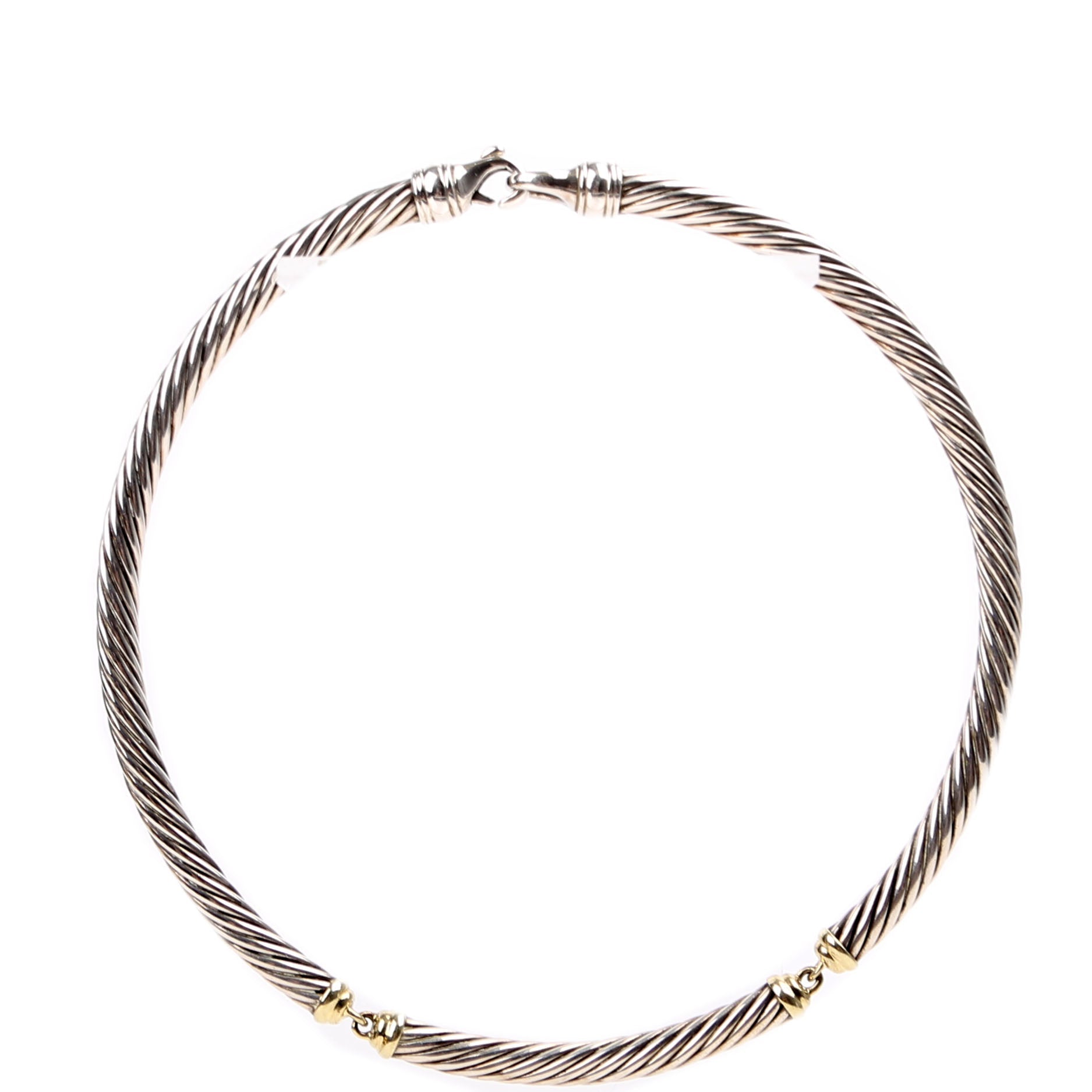 Metro Cable Collar 925/585 Necklace Silver
