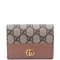 658610 GG Supreme Marmont Card Case Beige