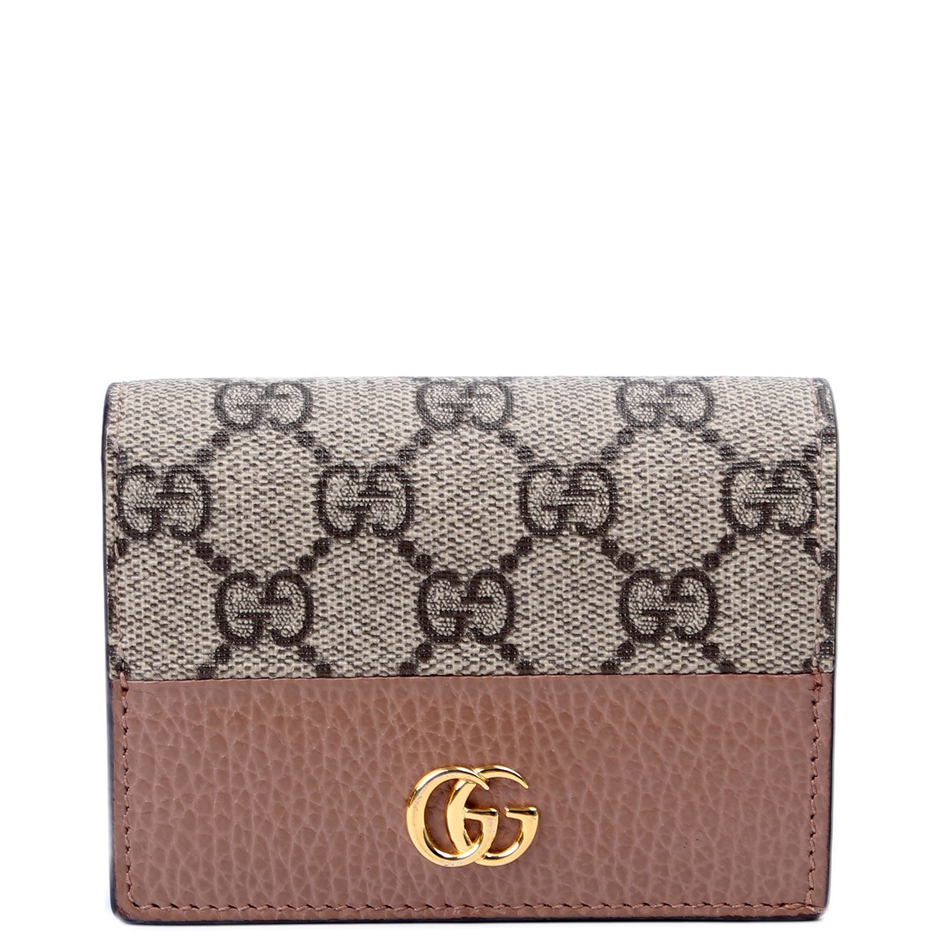 658610 GG Supreme Marmont Card Case Beige