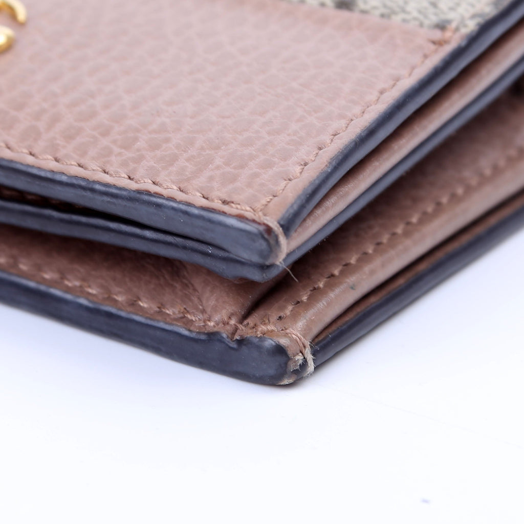 658610 GG Supreme Marmont Card Case Beige