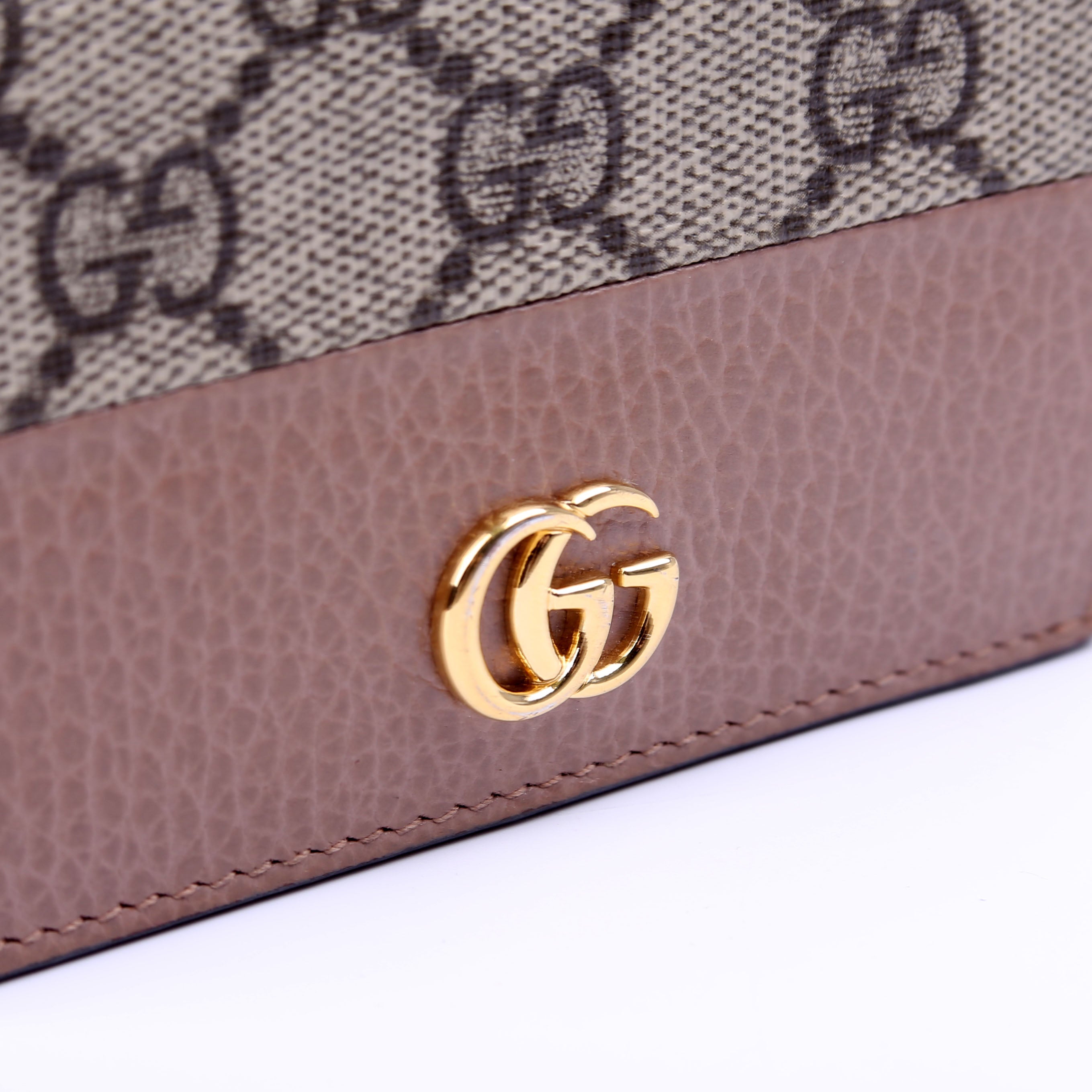 658610 GG Supreme Marmont Card Case Beige
