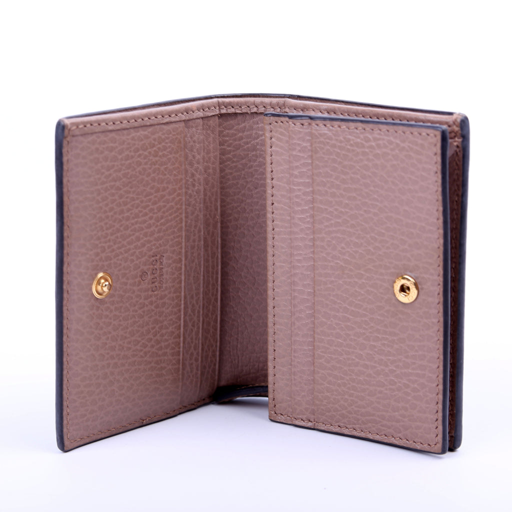 658610 GG Supreme Marmont Card Case Beige