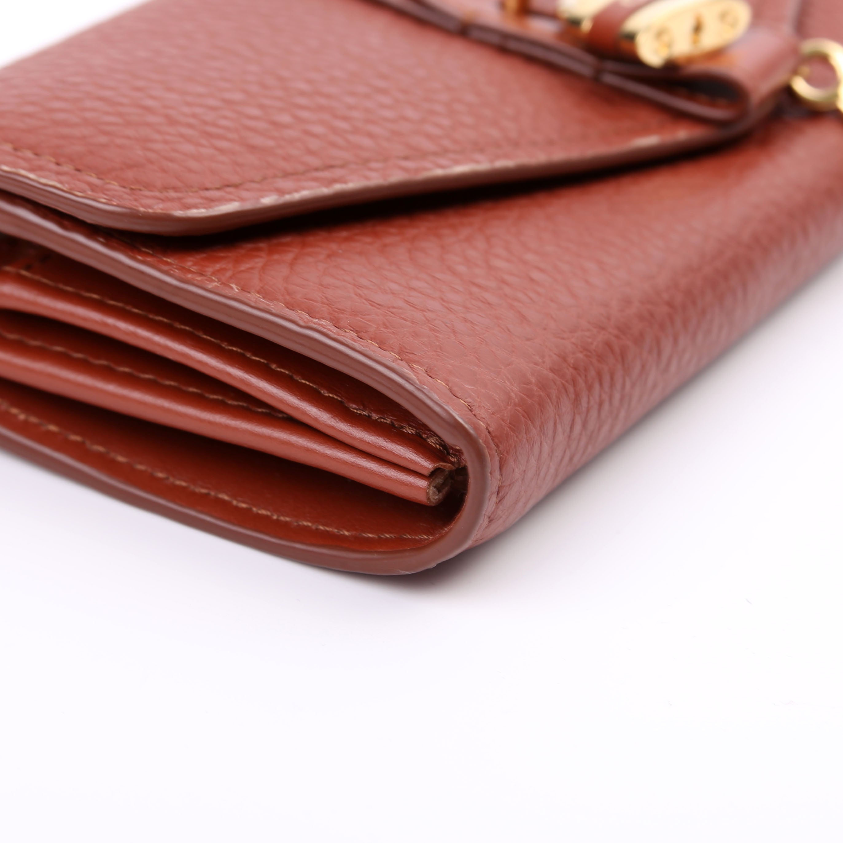 Aby Continental Flap Wallet Brown