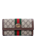 523153 GG Supreme Ophidia Flap Wallet Brown