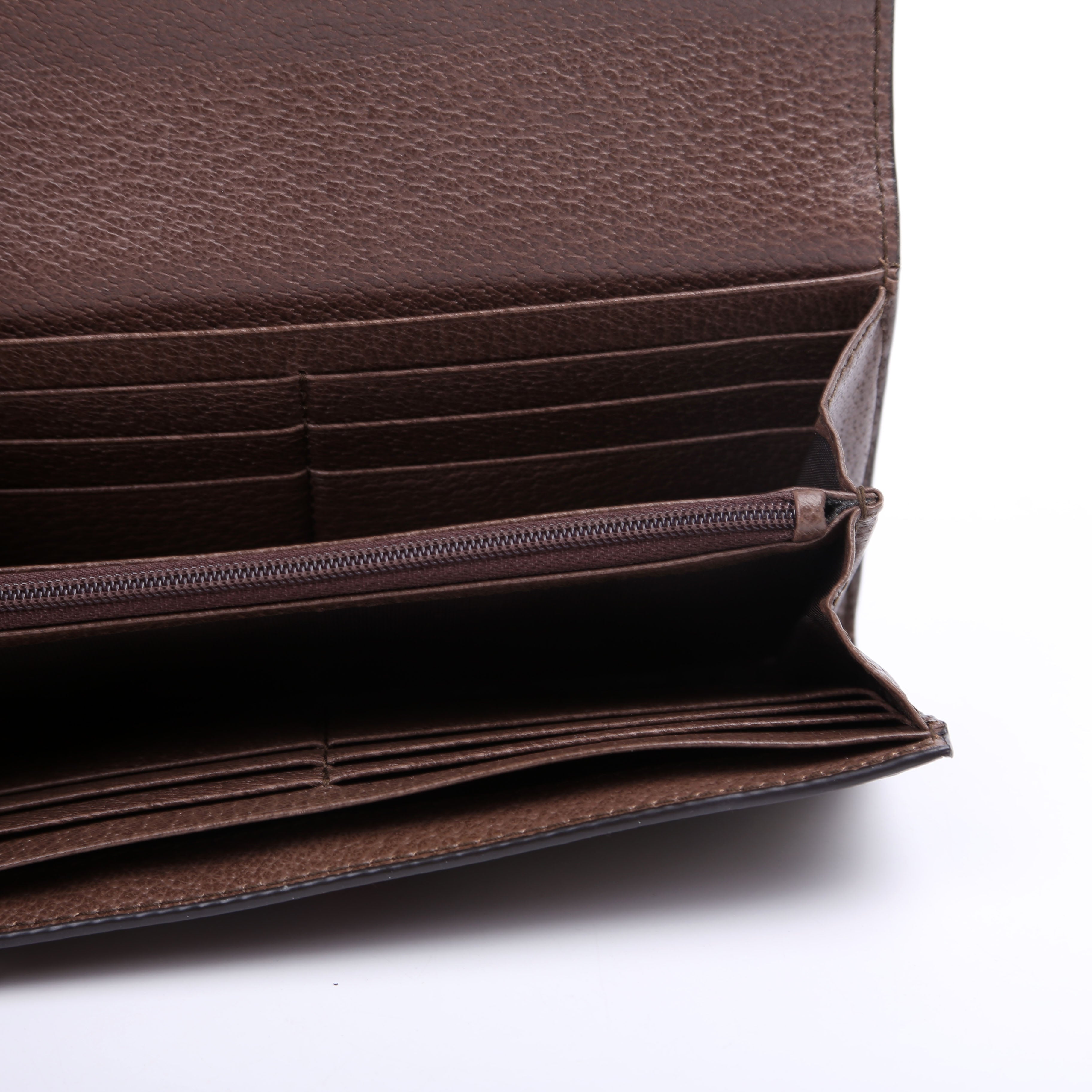 523153 GG Supreme Ophidia Flap Wallet Brown