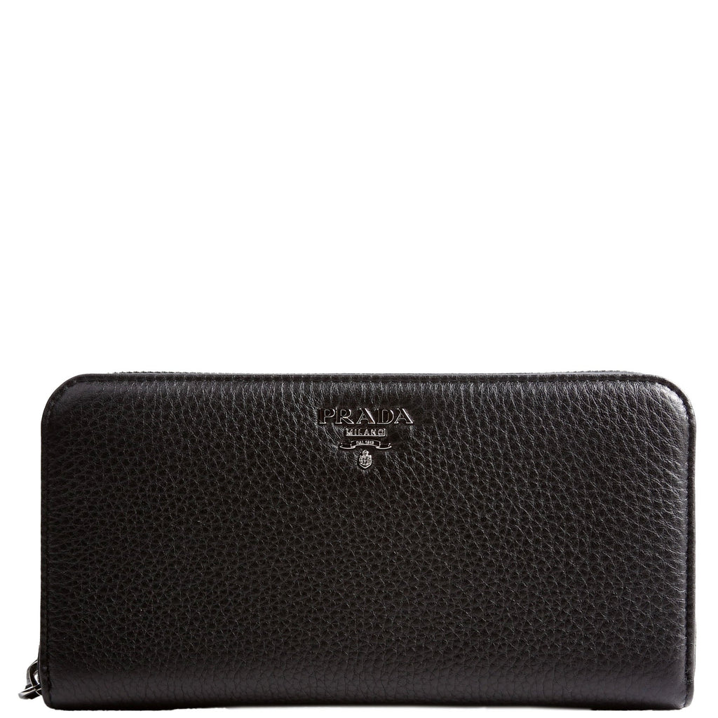 Saffiano Zip Around Wallet Black