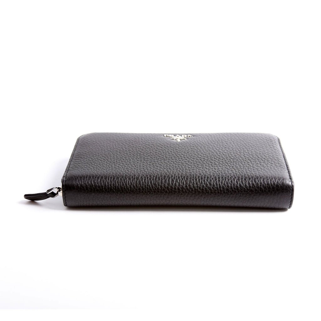 Saffiano Zip Around Wallet Black