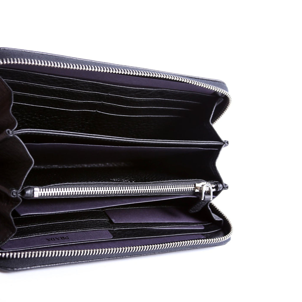 Saffiano Zip Around Wallet Black