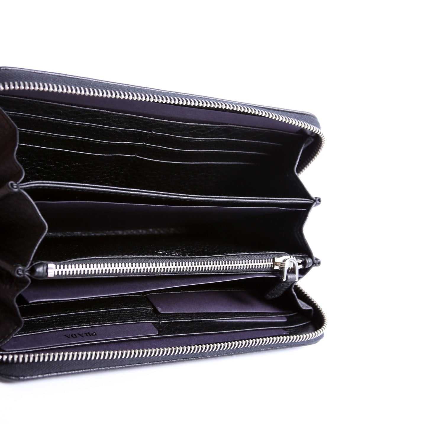 Saffiano Zip Around Wallet Black
