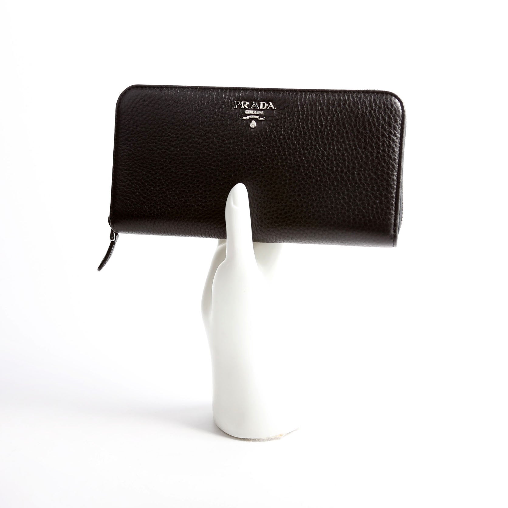 Saffiano Zip Around Wallet Black