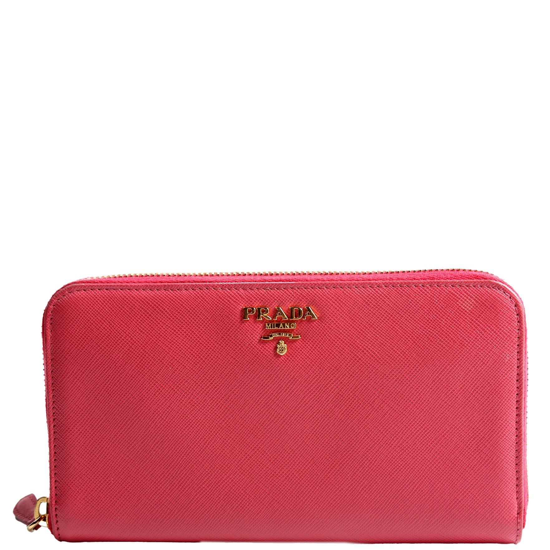 Prada Saffiano Za Wallet Pink