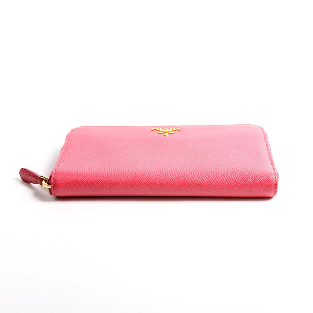 Prada Saffiano Za Wallet Pink