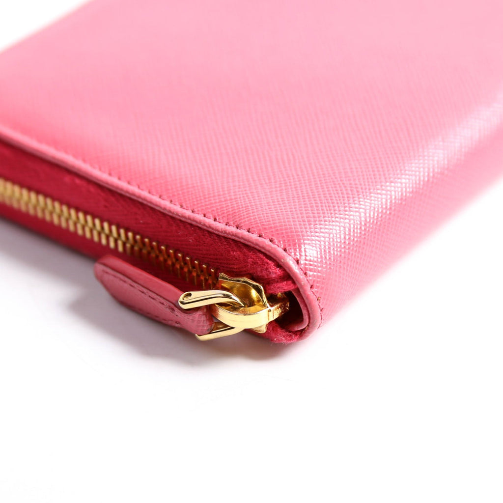 Prada Saffiano Za Wallet Pink