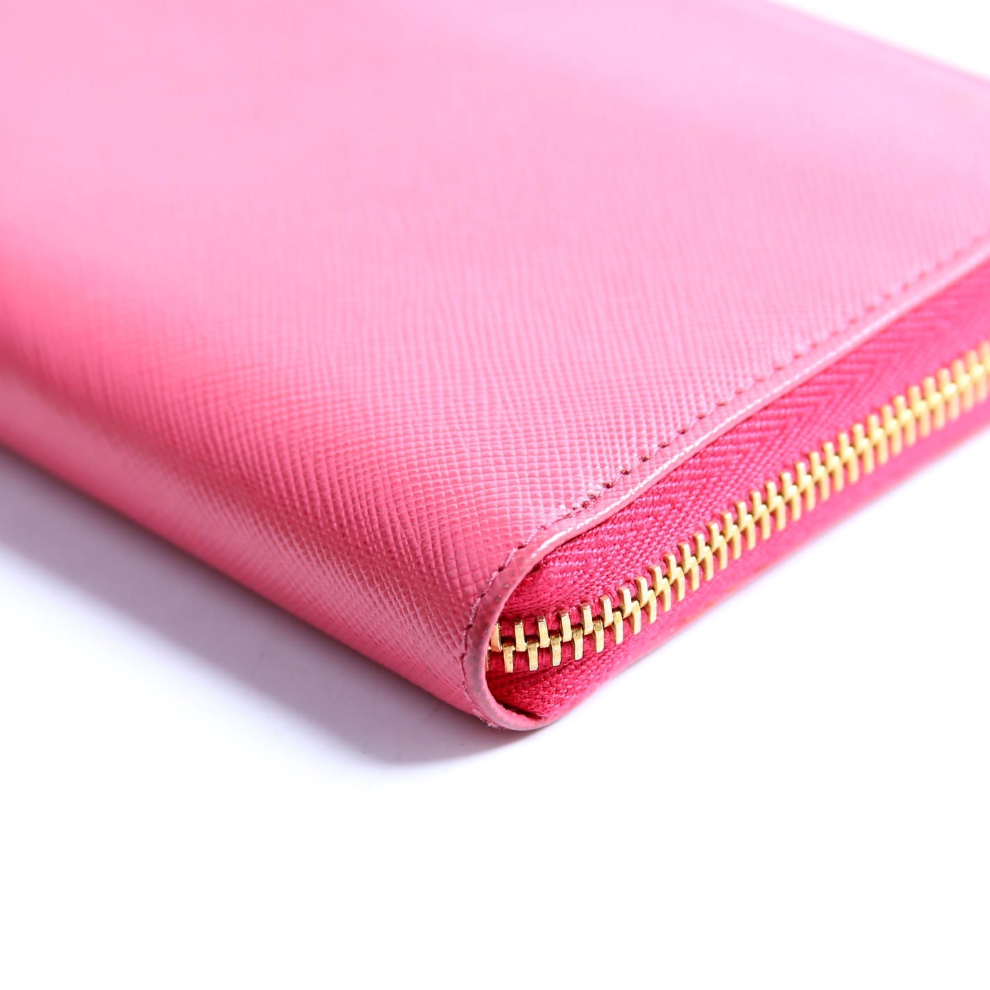 Prada Saffiano Za Wallet Pink