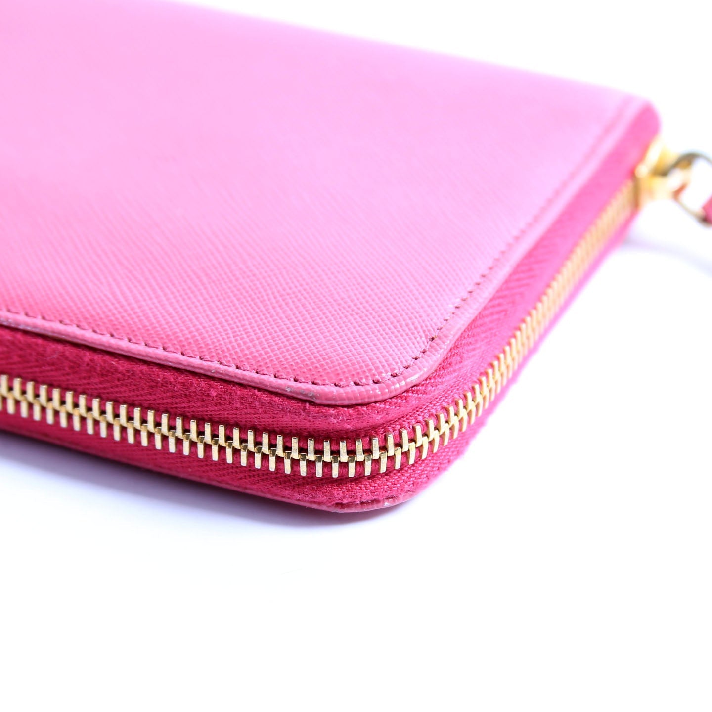 Prada Saffiano Za Wallet Pink