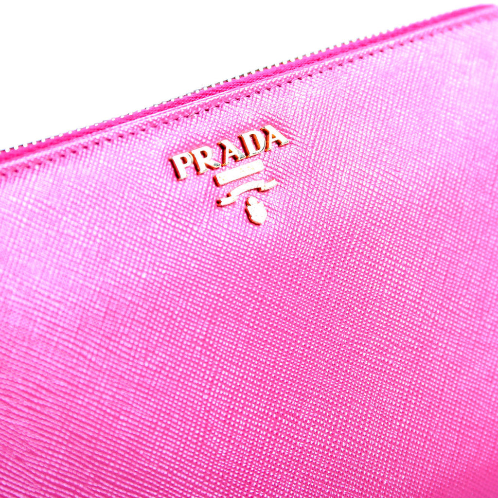 Prada Saffiano Za Wallet Pink
