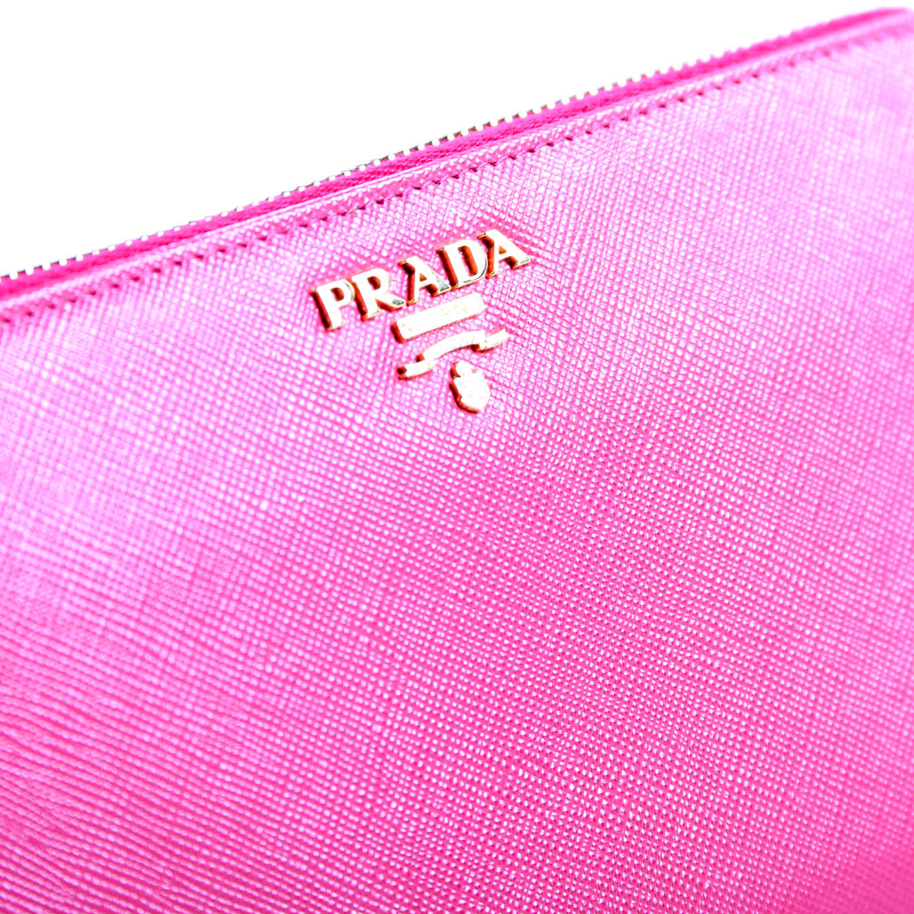 Prada Saffiano Za Wallet Pink