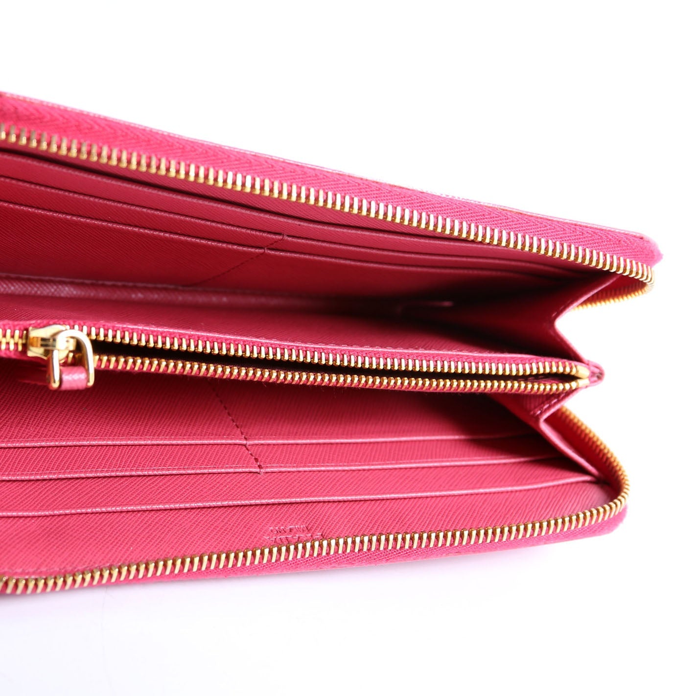 Prada Saffiano Za Wallet Pink