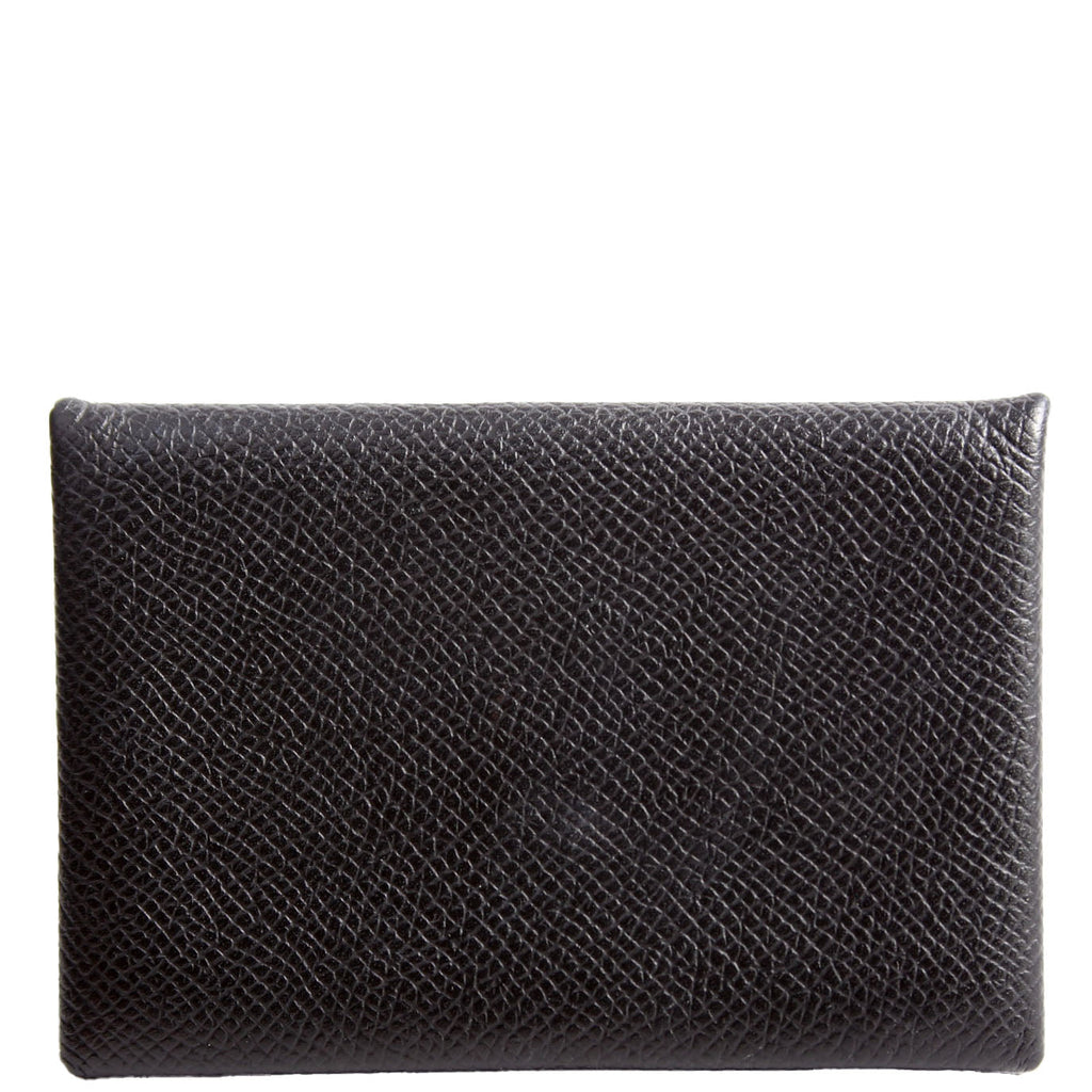 Hermes Calvi Card Case Black