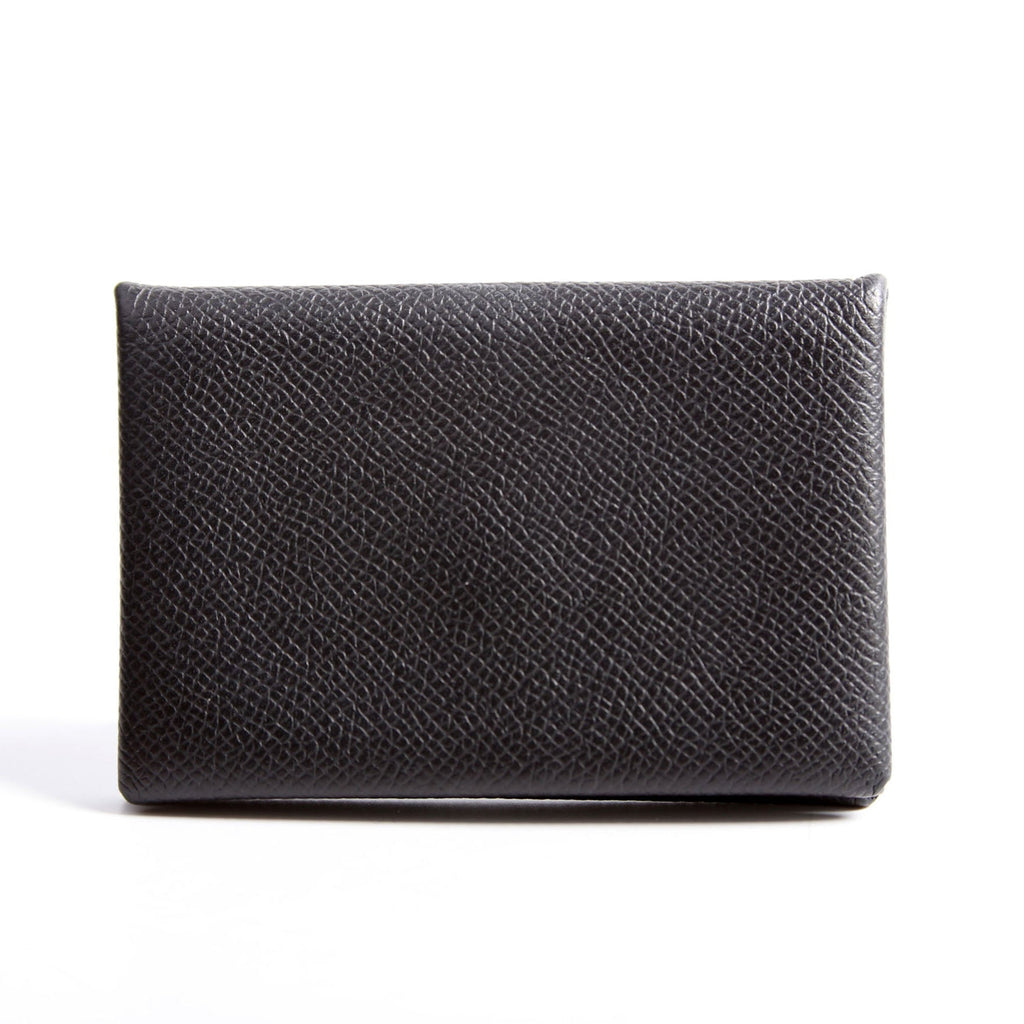 Hermes Calvi Card Case Black
