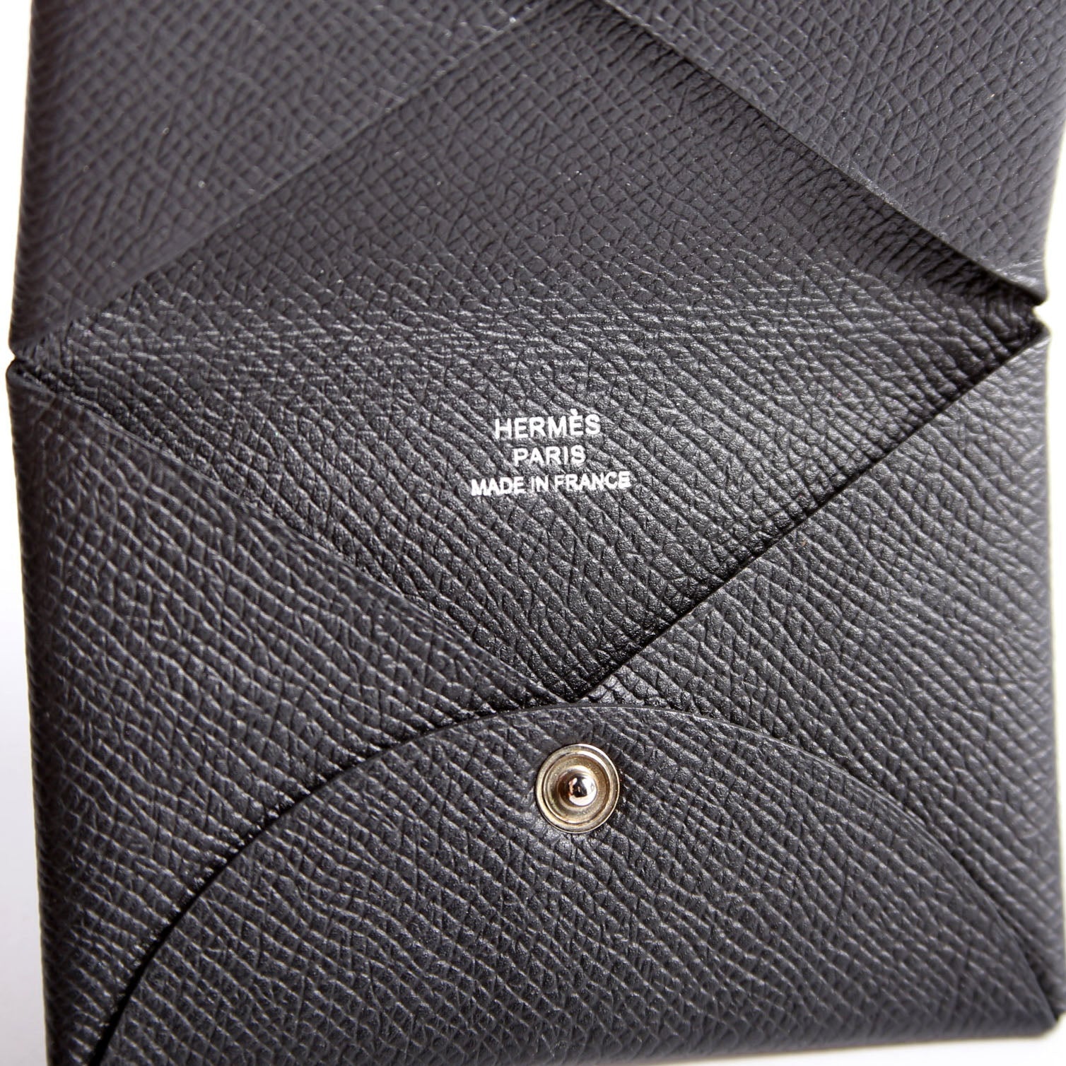 Hermes Calvi Card Case Black