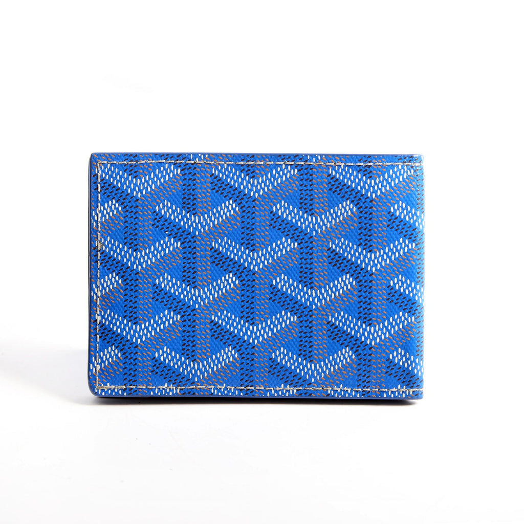 Goyardine Multi Slot Bi-Fold Wallet Blue
