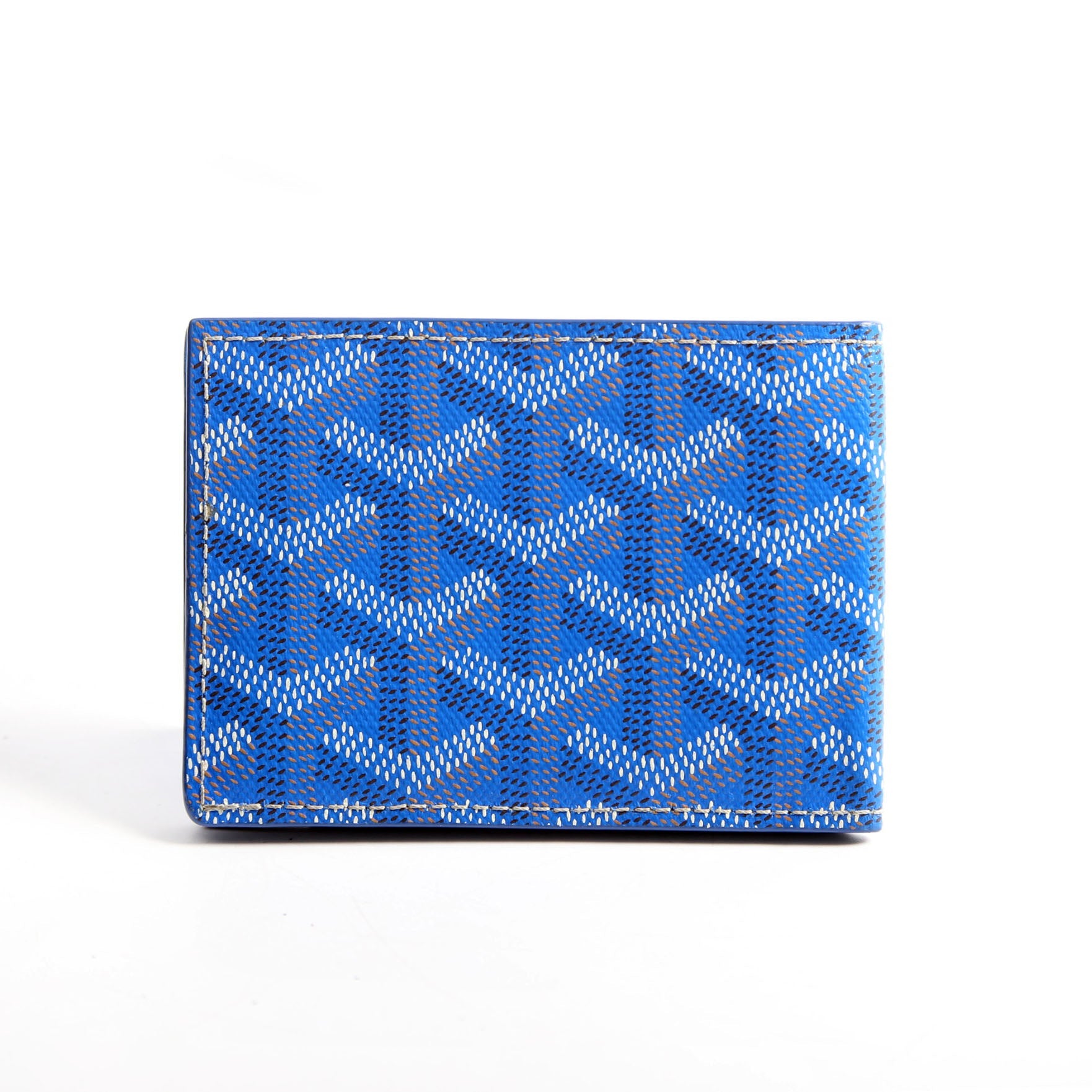Goyardine Multi Slot Bi-Fold Wallet Blue