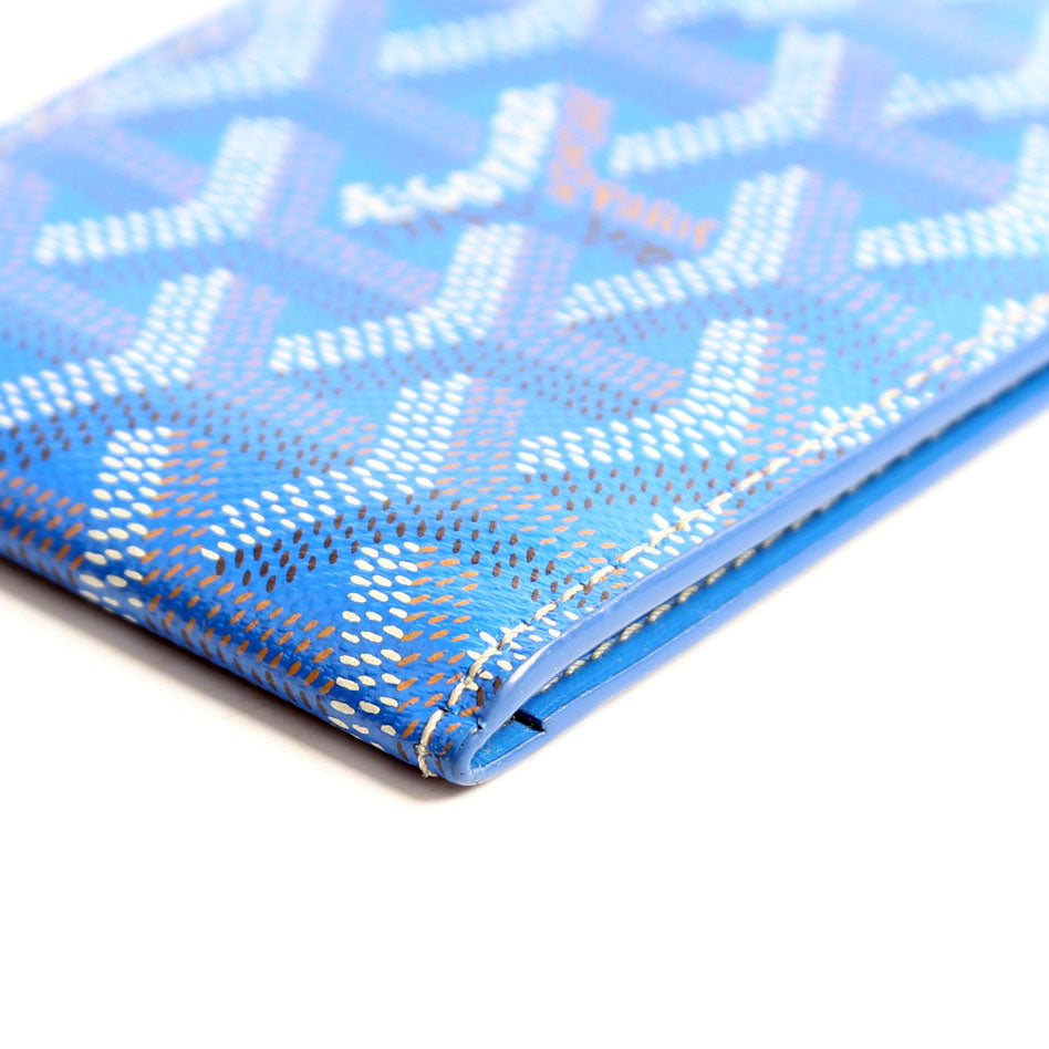 Goyardine Multi Slot Bi-Fold Wallet Blue