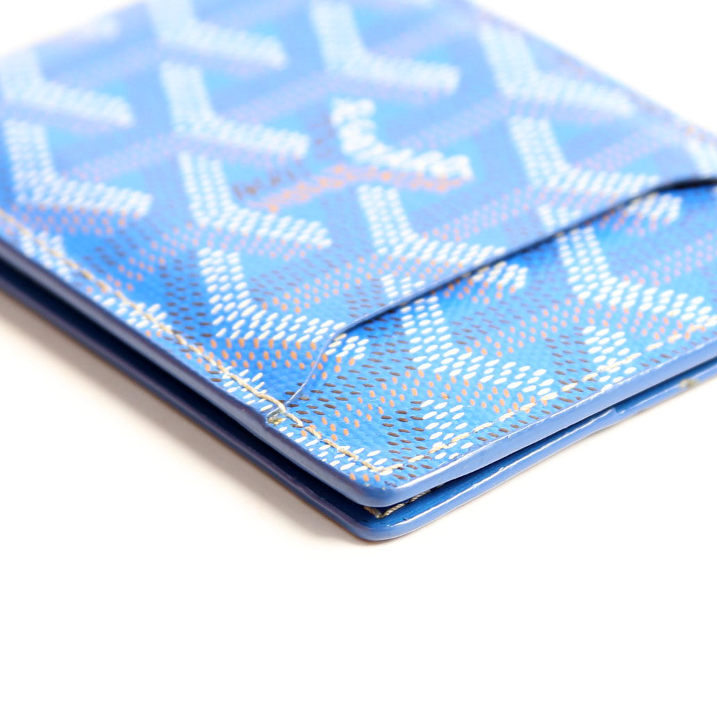 Goyardine Multi Slot Bi-Fold Wallet Blue