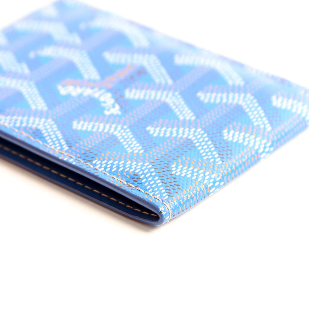 Goyardine Multi Slot Bi-Fold Wallet Blue