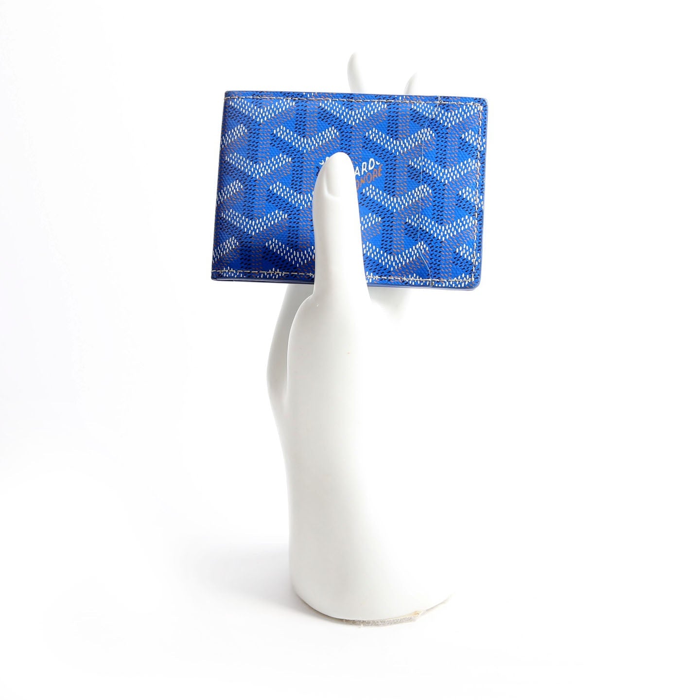 Goyardine Multi Slot Bi-Fold Wallet Blue