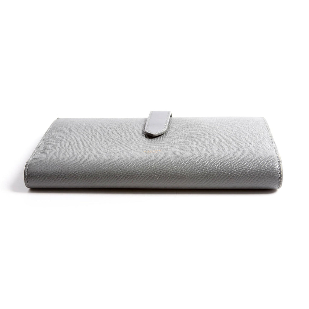 Strap Wallet Grain Calfskin Large Gray