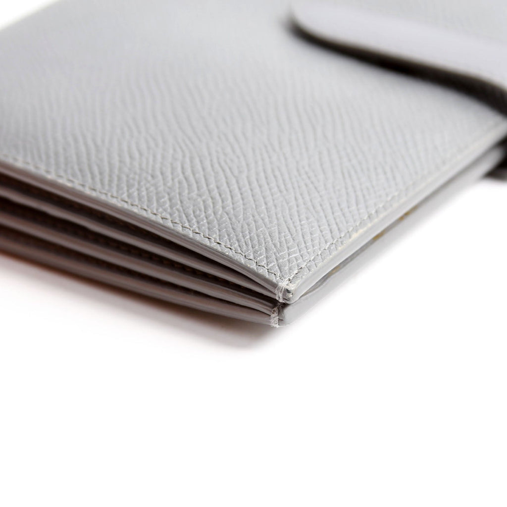 Strap Wallet Grain Calfskin Large Gray