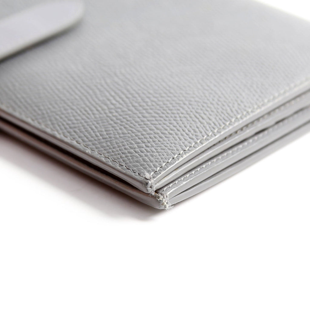 Strap Wallet Grain Calfskin Large Gray