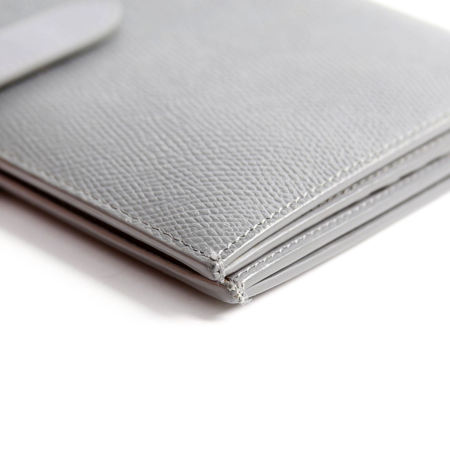 Strap Wallet Grain Calfskin Large Gray