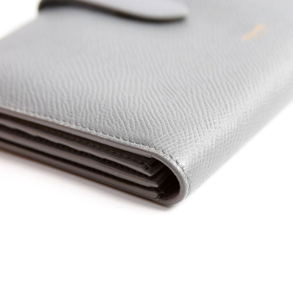 Strap Wallet Grain Calfskin Large Gray