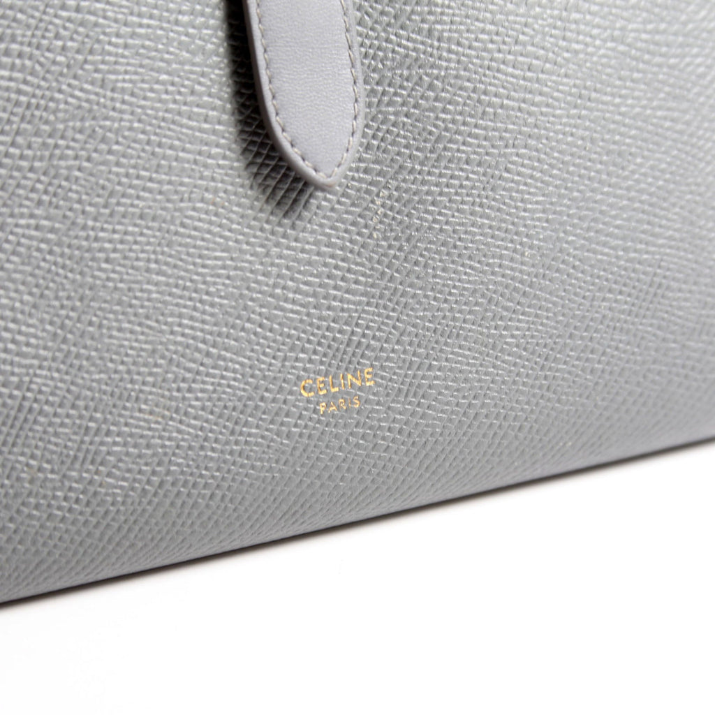 Strap Wallet Grain Calfskin Large Gray