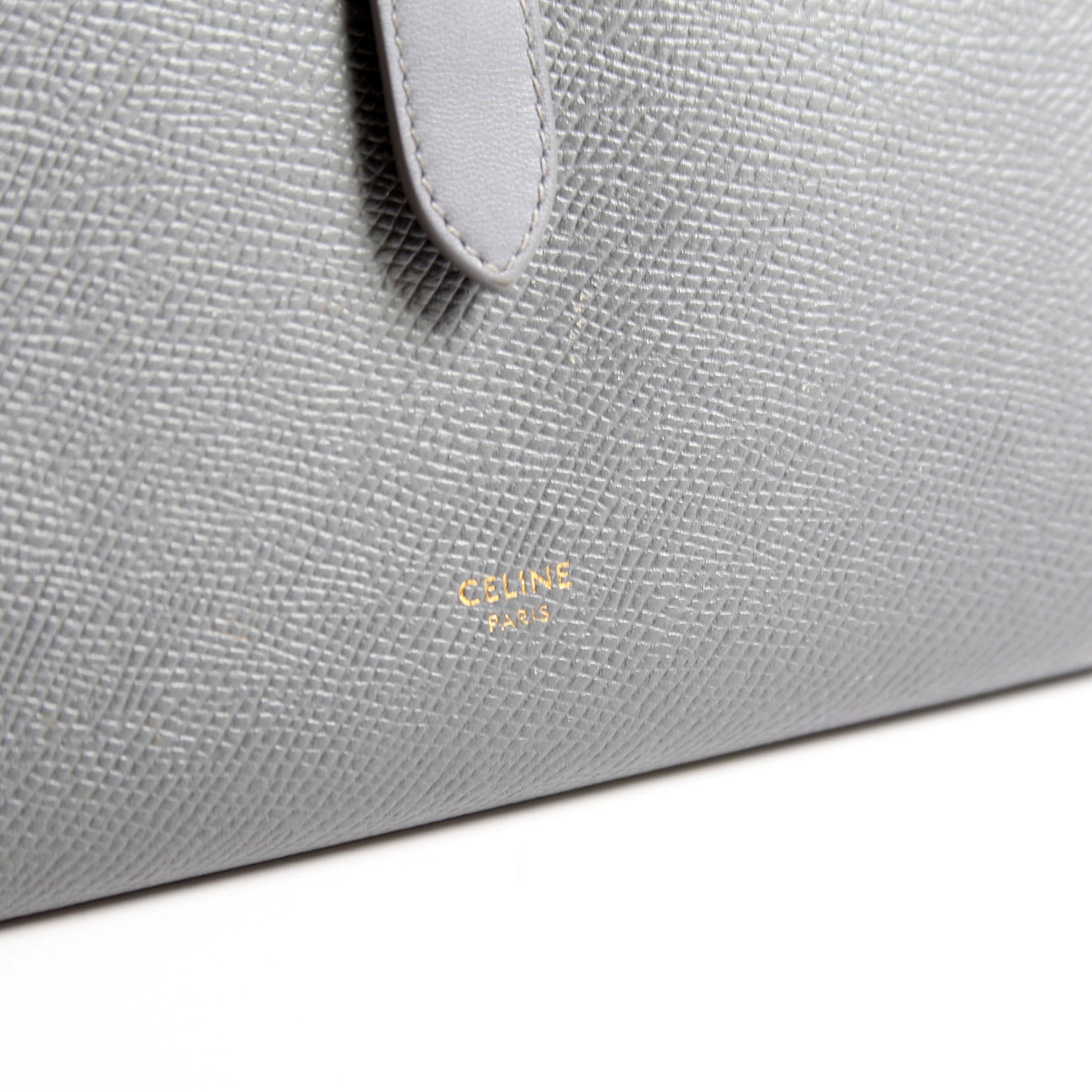 Strap Wallet Grain Calfskin Large Gray