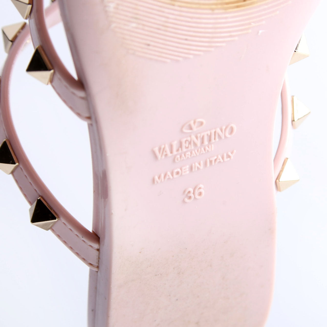 Rockstud Jelly Caged Sandals Size 36 Pink